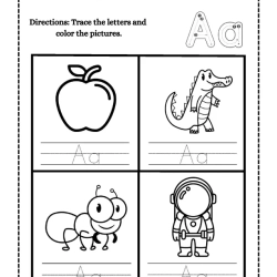 Color And Trace Letter Worksheet