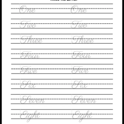 Handwriting Tracing Worksheet 3rd Grade Free Worksheets