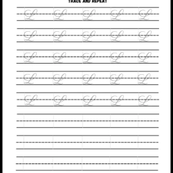 Handwriting Tracing Worksheet For 2nd Grade