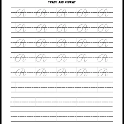 Handwriting Tracing Worksheet For 5th Grade
