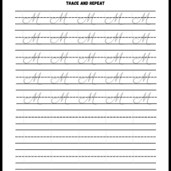 Handwriting Tracing Worksheet For Grade 2