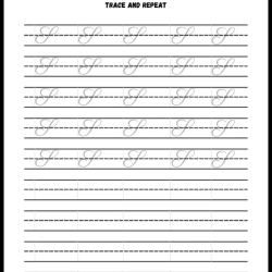 Handwriting Tracing Worksheet For Grade 5