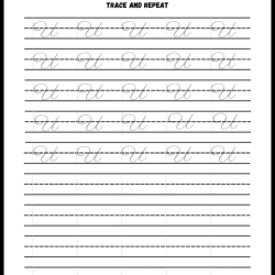 Handwriting Tracing Worksheet For Grade 6