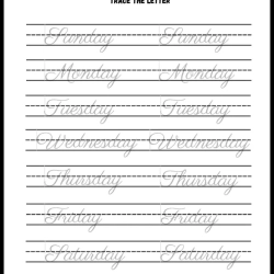 Handwriting Tracing Worksheet Grade 3 Free Printables