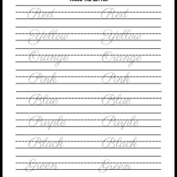 Handwriting Tracing Worksheet Grade 3 Free Worksheets