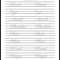 Handwriting Tracing Worksheet Grade 5 Free Printables