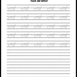 Handwriting Tracing Worksheet Worksheets