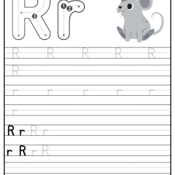 Printable Alphabet Trace Worksheet For 5th Grade