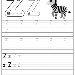 Printable Alphabet Trace Worksheet Preschool