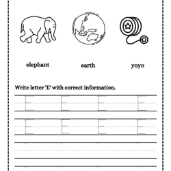 Trace And Write Letter For 1st Grade Worksheet