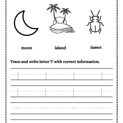 Trace And Write Letter For Grade 4 Worksheet