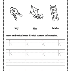 Trace And Write Letter For Grade 6 Worksheet