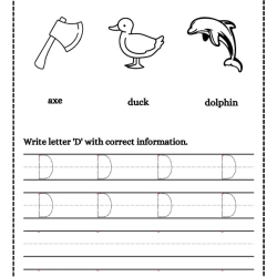 Trace And Write Letter For Kids Worksheet