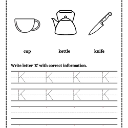 Trace And Write Letter For Toddlers Worksheet