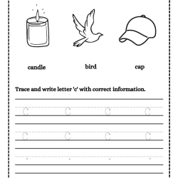 Trace And Write Letter Free Download Worksheet