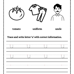 Trace And Write Letter Grade 1 Printable Worksheet