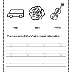 Trace And Write Letter Grade 3 Printable Worksheet