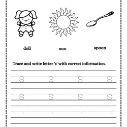 Trace And Write Letter Grade 3 Worksheet