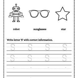 Trace And Write Letter Grade 4 Worksheet