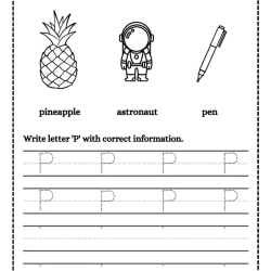 Trace And Write Letter Kids Worksheet