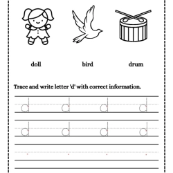 Trace And Write Letter To Print Worksheet