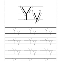 Trace Letter Worksheet 075