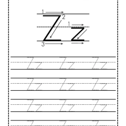 Trace Letter Worksheet 078