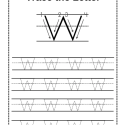 Trace Letter Worksheet 1st Grade Free Worksheets