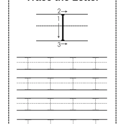 Trace Letter Worksheet At Home