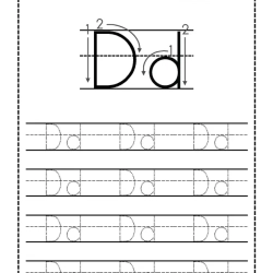 Trace Letter Worksheet For 2nd Grade