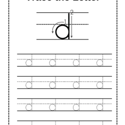 Trace Letter Worksheet For Grade 1