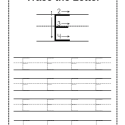 Trace Letter Worksheet For Grade 2