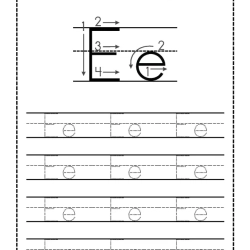 Trace Letter Worksheet For Grade 3