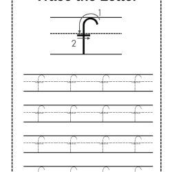 Trace Letter Worksheet For Grade 4