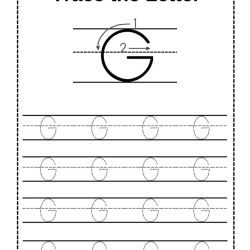 Trace Letter Worksheet For Grade 5