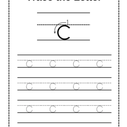 Trace Letter Worksheet For Kids