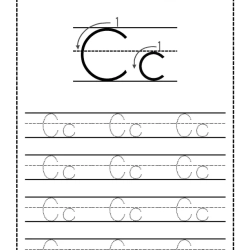Trace Letter Worksheet For Kindergarten