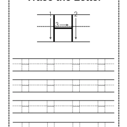 Trace Letter Worksheet For Toddlers