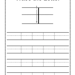 Trace Letter Worksheet Grade 1 Worksheets