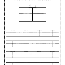 Trace Letter Worksheet Grade 4 Free Worksheets