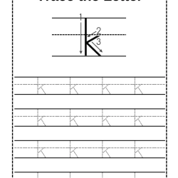 Trace Letter Worksheet Kids Worksheets
