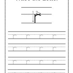 Trace Letter Worksheet Kindergarten Free Worksheets
