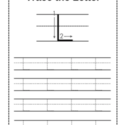 Trace Letter Worksheet Toddlers Worksheets