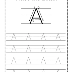 Trace Letter Worksheet Worksheets