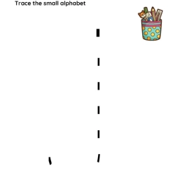 Trace The Small Alphabet Worksheet For 1st Grade