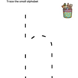 Trace The Small Alphabet Worksheet For Kids
