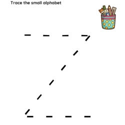 Trace The Small Alphabet Worksheet Preschool