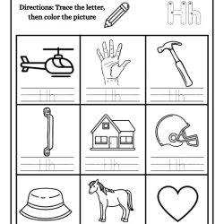 Tracing The Letter Worksheet For Kids
