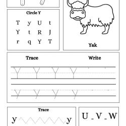 Write Trace Color Alphabet At Home Worksheet