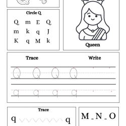 Write Trace Color Alphabet For Grade 4 Worksheet